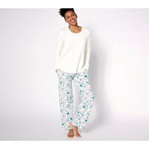 Cuddl Duds Fleece Wear with Stretch Pajama Set NWOT